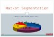 MARKETING PRINCIPLES UNIT Market Segmentation What is Market Segmentation? Identifying a target market by dividing the market into segments according
