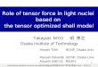 11 Role of tensor force in light nuclei based on the tensor optimized shell model Hiroshi TOKI RCNP, Osaka Univ. Manuel Valverde RCNP, Osaka Univ. Atsushi
