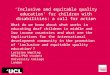 ‘Inclusive and equitable quality education’ for children with disabilities: a call for action What do we know about what works in educating deaf children