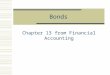 Bonds Chapter 13 from Financial Accounting. Bonds  A form of interest bearing note  Requires periodic interest payments  The face amount must be repaid
