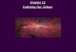 Chapter 13 Exploring Our Galaxy. Our Location in the Milky Way The Milky Way Galaxy is a disk-shaped collection of stars