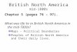 British North America mid-1800s Chapter 5 (pages 76 – 97). What was life lie in British North America in the mid-1800s? Maps – Political Boundaries Peoples