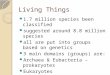 Living Things 1.7 million species been classified suggested around 8.8 million species all are put into groups based on genetics 3 main domains (groups)