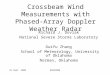 25 Sept. 2006ERAD2006 Crossbeam Wind Measurements with Phased-Array Doppler Weather Radar Richard J. Doviak National Severe Storms Laboratory Guifu Zhang