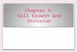 Chapter 5: Cell Growth and Division. PART ONE Sections 1, 2, & 4