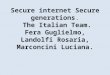 Secure internet Secure generations. The Italian Team. Fera Guglielmo, Landolfi Rosaria, Marconcini Luciana