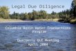 Legal Due Diligence Columbia Basin Water Transactions Program Quarterly QLE Meeting April 2004