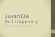 Juvenile Delinquency Defining Juvenile Delinquency