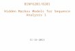 BINF6201/8201 Hidden Markov Models for Sequence Analysis 1 11-15-2011