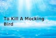 To Kill A Mocking Bird. Why the film is titled To kill a Mocking Bird?