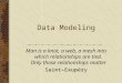 Data Modeling Man is a knot, a web, a mesh into which relationships are tied. Only those relationships matter Saint-Exupéry