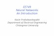 Kasin Prakobwaitayakit Department of Electrical Engineering Chiangmai University EE749 Neural Networks An Introduction