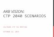 ARB VISION: CTP 2040 SCENARIOS CALTRANS CTP TAC MEETING OCTOBER 23, 2014