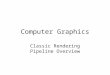Computer Graphics Classic Rendering Pipeline Overview