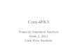 Com 4FK3 Financial Statement Analysis Week 2, 2012 Cash Flow Analysis