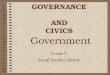 GOVERNANCE AND CIVICS Grade 5 Social Studies Online Government