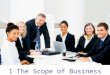 1 1 The Scope of Business. 2 What Is Business? An organization that provides goods and/or services to earn profits Profits: The positive difference between