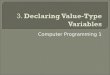 Computer Programming 1.  Method variable in C#  MinValue Display minimum value of variable in C#  MaxValue Display maximum value of variable in C#