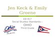 Jen Keck & Emily Greene ED 417 Social Studies Standardsâ€” OHIO Third Grade