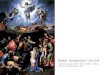 Raphael. Transfiguration. 1516-1520. Type oil on wood, 405 cm × 278 cm (159 in × 109 in). Pinacoteca Vaticana, Vatican City