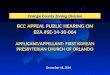 BCC APPEAL PUBLIC HEARING ON BZA #SE-14-10-064 APPLICANT/APPELLANT: FIRST KOREAN PRESBYTERIAN CHURCH OF ORLANDO Orange County Zoning Division December