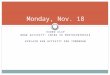 VIDEO CLIP BOOK ACTIVITY: INTRO TO PHOTOSYNTHESIS EXPLAIN SUB ACTIVITY FOR TOMORROW Monday, Nov. 18