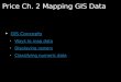 Price Ch. 2 Mapping GIS Data ‣ GIS Concepts GIS Concepts Ways to map data Displaying rasters Classifying numeric data