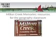 Milton Creek Memories: resources for the geography classroom