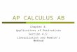 AP CALCULUS AB Chapter 4: Applications of Derivatives Section 4.5: Linearization and Newton’s Method