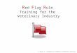 R ed F lag R ule Training for the Veterinary Industry © Chery F. Kendrick & Kendrick Technical Services