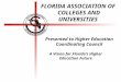 FLORIDA ASSOCIATION OF COLLEGES AND UNIVERSITIES Presented to Higher Education Coordinating Council A Vision for Florida’s Higher Education Future