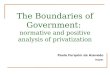 Paulo Furquim de Azevedo Insper The Boundaries of Government: normative and positive analysis of privatization