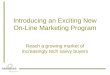 Introducing an Exciting New On-Line Marketing Program Reach a growing market of increasingly tech savvy buyers