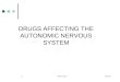DRUGS AFFECTING THE AUTONOMIC NERVOUS SYSTEM 10/8/2015Winter 2013 11