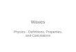 Waves Physics - Definitions, Properties, and Calculations