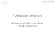 Software attacks Lorenzo Dematté Software attacks Advanced buffer overflow: heap smashing
