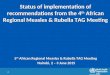 1 | Status of implementation of recommendations from the 4 th African Regional Measles & Rubella TAG Meeting 5 th African Regional Measles & Rubella TAG