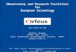 Observatory and Research Facilities for European Seismology  Reinoud Sleeman ORFEUS Data Center Royal Netherlands Meteorological Insitute