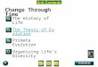 Unit Overview – pages 366-367 Change Through Time The History of Life The Theory of Evolution Primate Evolution Organizing Life’s Diversity