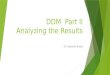 DDM Part II Analyzing the Results Dr. Deborah Brady