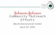 Community Outreach Efforts World Environment Center April 24, 2003