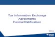 Tax Information Exchange Agreements Formal Ratification 2011