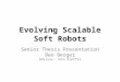 Evolving Scalable Soft Robots Senior Thesis Presentation Ben Berger Advisor: John Rieffel