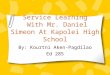 Service Learning With Mr. Daniel Simeon At Kapolei High School By: Kourtni Aken-Pagdilao Ed 285