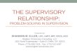THE SUPERVISORY RELATIONSHIP: PROBLEM-SOLVING IN SUPERVISION Presented by: SHANNON M. ELLER, LPC, LMFT, RPT, CPCS, NCC Brighter Tomorrows Consulting, LLC
