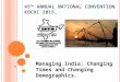 45 TH ANNUAL NATIONAL CONVENTION KOCHI 2015. Managing India: Changing Times and Changing Demographics