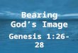 Bearing God’s Image Genesis 1:26-28.  For God’s glory / for Him  To work / have dominion  For relationships  To bear His image
