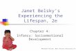 Janet Belsky’s Experiencing the Lifespan, 2e Chapter 4: Infancy: Socioemotional Development Meredyth Fellows, West Chester University of PA
