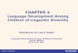 CHAPTER 3: Language Development Among Children of Linguistic Diversity Modified by Dr. Laura Taddei Language Development in Early Childhood Education Fourth
