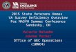 2015 State Veterans Homes VA Survey Deficiency Overview For NASVH Summer Conference Sandusky, OH Valarie Delanko JoAnne Parker Office of GEC Operations